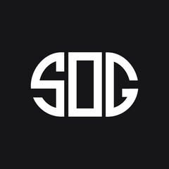 SOG letter logo design on Black background. SOG creative initials letter logo concept. SOG letter design. 
