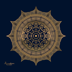 Ramadan Golden luxury mandala background design for print and web Premium Vector