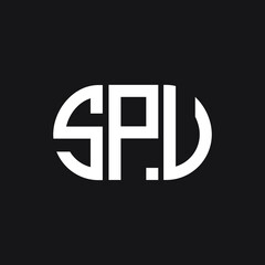 SPV letter logo design on black background. SPV  creative initials letter logo concept. SPV letter design.