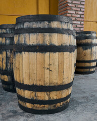 Oak wood barrels for tequila maturation