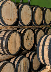 Oak wood barrels for tequila maturation