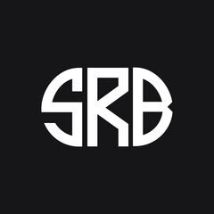 SRB letter logo design on black background. SRB  creative initials letter logo concept. SRB letter design.