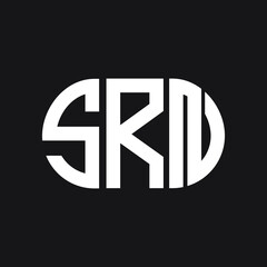 SRN letter logo design on black background. SRN  creative initials letter logo concept. SRN letter design.