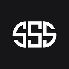 Obraz premium SSS letter logo design on Black background. SSS creative initials letter logo concept. SSS letter design. 