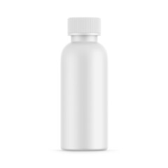 Matte Cosmetic bottle with cap for liquid soap, gel, lotion, cream, shampoo, bath foam and other cosmetics, 3d render illustration.