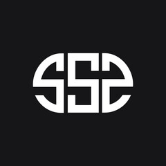 SSZ letter logo design on Black background. SSZ creative initials letter logo concept. SSZ letter design. 
