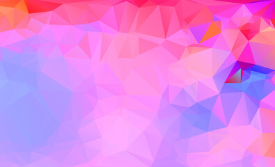 Obraz premium Illustration Colorful swirl rainbow polygon background or frame triangle pattern in multi rainbow spectrum color