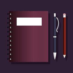 notebook and branding supplies