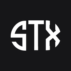 STX letter logo design on Black background. STX creative initials letter logo concept. STX letter design. 
