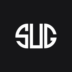 SUG letter logo design on Black background. SUG creative initials letter logo concept. SUG letter design. 
