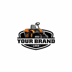 lawn mower isolated logo vector