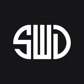 SWD letter logo design on Black background. SWD creative initials letter logo concept. SWD letter design. 

