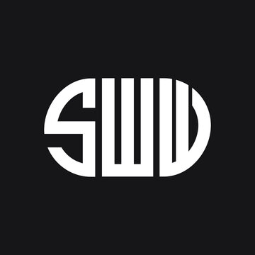 SWW letter logo design on black background. SWW  creative initials letter logo concept. SWW letter design.