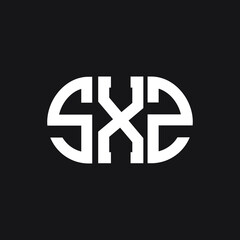 SXZ letter logo design on black background. SXZ  creative initials letter logo concept. SXZ letter design.