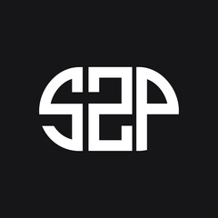 SZP letter logo design on black background. SZP creative initials letter logo concept. SZP letter design. 