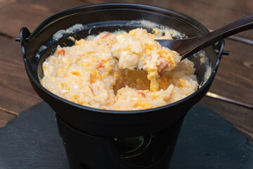 カニ鍋の雑炊