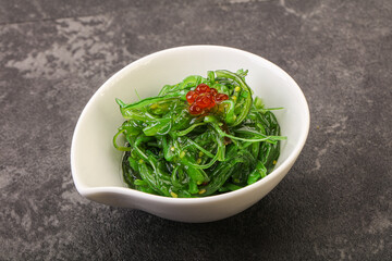 Asian traditional chukka salad in the bowl