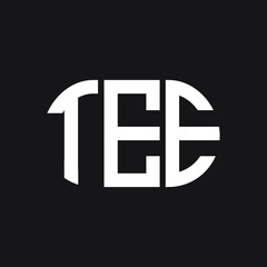 TEE letter logo design on Black background. TEE creative initials letter logo concept. TEE letter design. 
