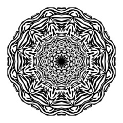 Fototapeta premium Abstract Mandala.Circular pattern in form of mandala for Henna, Mehndi, tattoo, decoration. Decorative ornament in ethnic oriental style. Coloring book page. ornamental round lace ornament.