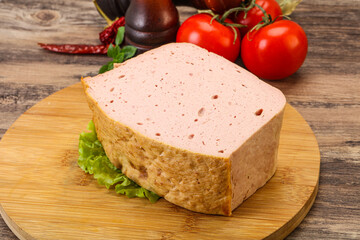Homemade baked traditional meat loaf