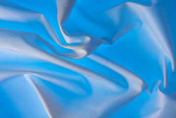 Blue fabric material as an abstract background.