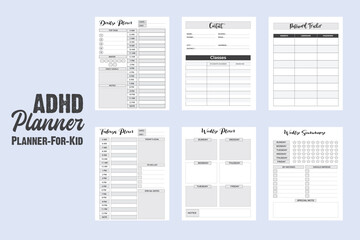 ADHD Planner for Kids - obrazy, fototapety, plakaty