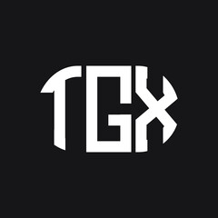 TGX letter logo design on Black background. TGX creative initials letter logo concept. TGX letter design. 
