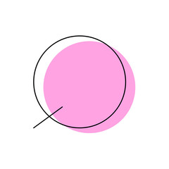 Pop and simple speech bubble with color