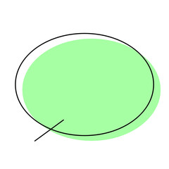 Pop and simple speech bubble with color