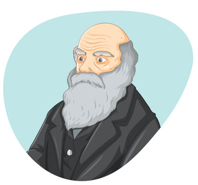 Charles Darwin with science of evolution
