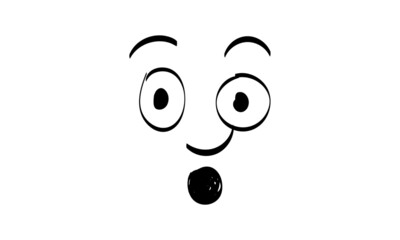 Cute face expressions for print or use as stickers, card, poster or T shirt