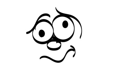 Fototapeta premium Cute face expressions for print or use as stickers, card, poster or T shirt