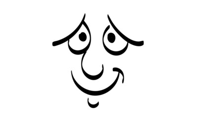 Cute face expressions for print or use as stickers, card, poster or T shirt