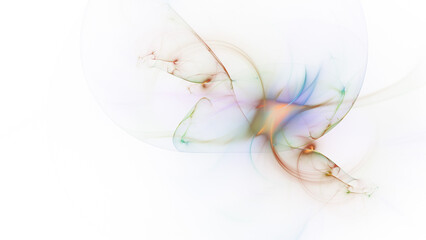 Abstract violet and golden fiery shapes. Fantasy light background. Digital fractal art. 3d rendering.