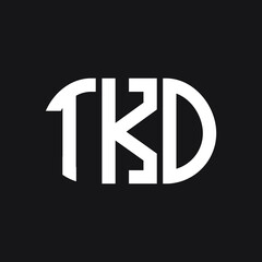 Fototapeta premium TKO letter logo design on Black background. TKO creative initials letter logo concept. TKO letter design. 