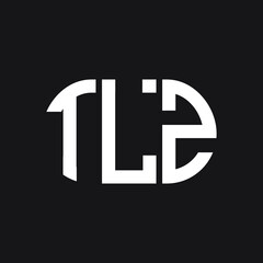 Obraz premium TLZ letter logo design on Black background. TLZ creative initials letter logo concept. TLZ letter design. 