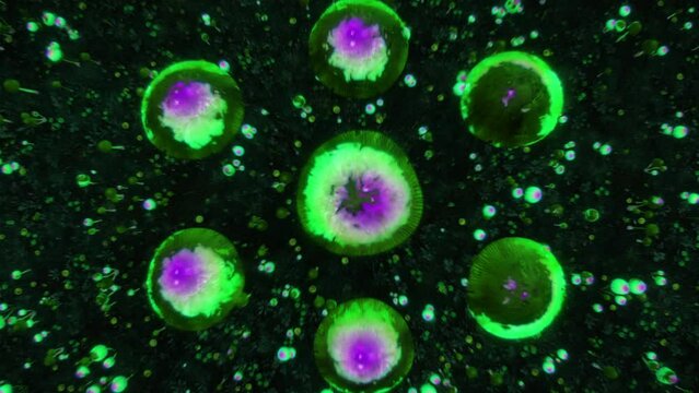 Colorful Psychedelic Mushroom Illusion Trippy Background 3D Pattern 4K Trance Hypnotic Art