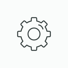 gear, setting icon vector isolated	