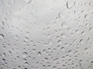 water drops on glass