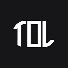 TOL letter logo design on Black background. TOL creative initials letter logo concept. TOL letter design. 
