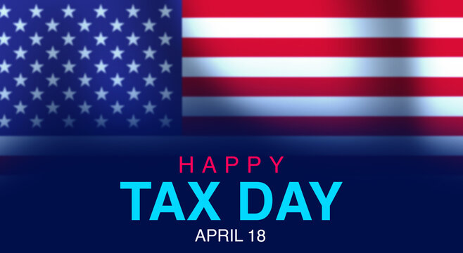 Tax Day with United States Flag Abstract Background. Income Tax in the United States Wallpaper