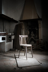 old chair in the room