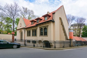 Fotobehang Pinkas synagogue (Pinkasova synagoga) in Jewish town, Prague, Czech Republic © Mistervlad