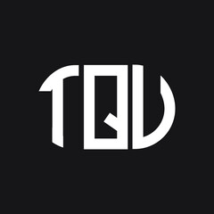 TQU letter logo design on Black background. TQU creative initials letter logo concept. TQU letter design. 
