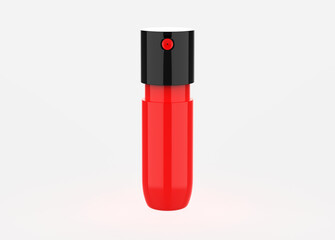 Cosmetic Bottle with Pump Mockup Metallic isolated on white background. 3d illustration