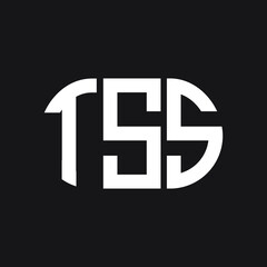 TSS letter logo design on black background. TSS creative initials letter logo concept. TSS letter design. 