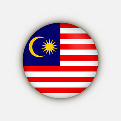 Country Malaysia. Malaysia flag. Vector illustration.