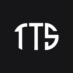 TTS letter logo design on black background. TTS  creative initials letter logo concept. TTS letter design.
