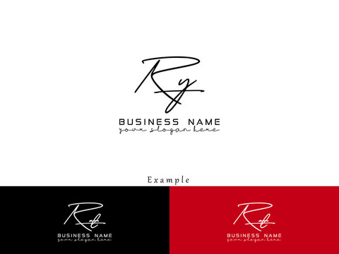 Minimalist RY Logo Design, Premium Ry yr Signature Logo Design For All Kind Of Use
