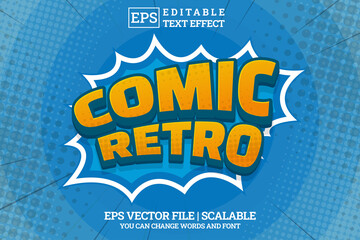 retro comic style editable text effect